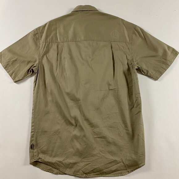 Vintage G Unit Khaki Shirt Men's Large Button Down Up Safari Cotton Poplin - Picture 2 of 13
